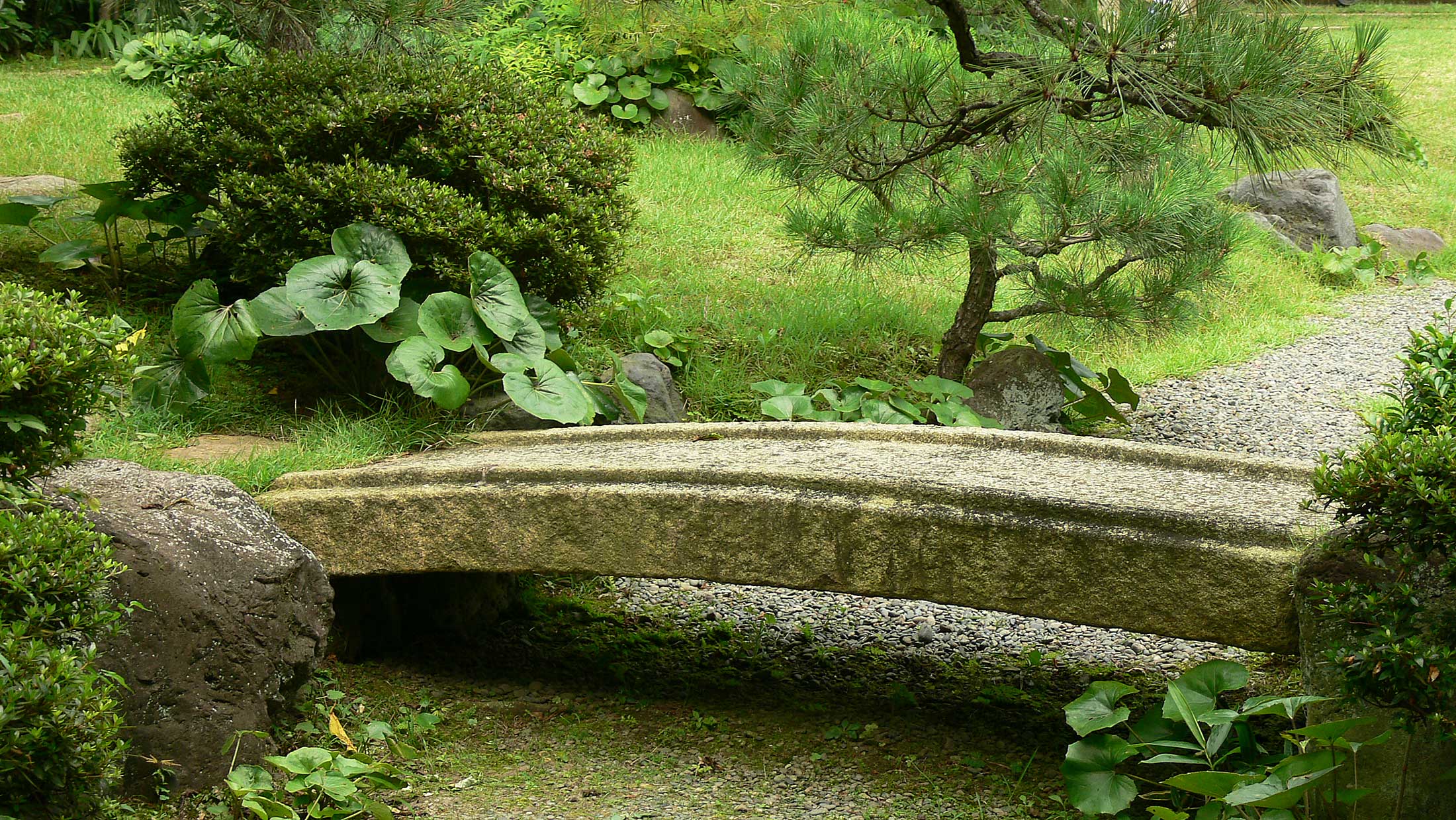 Japanese Stone Garden Bridges